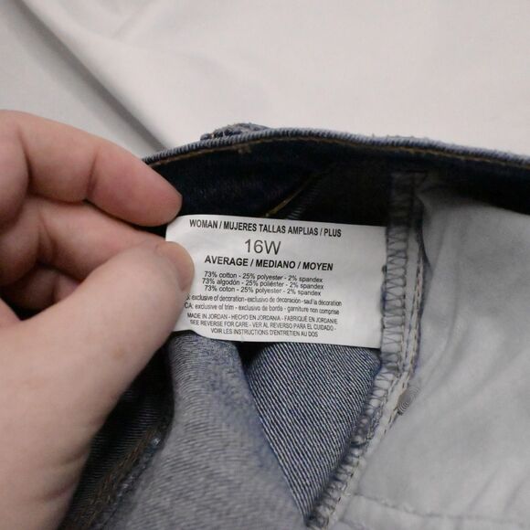 Gloria Vanderbilt Womens 16W 38x29 Blue High Rise Waist Amanda Jeans - Picture 5 of 8